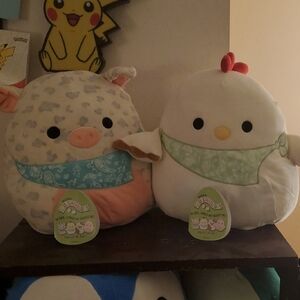 Squishmallows Plush Set - Pig and Chicken